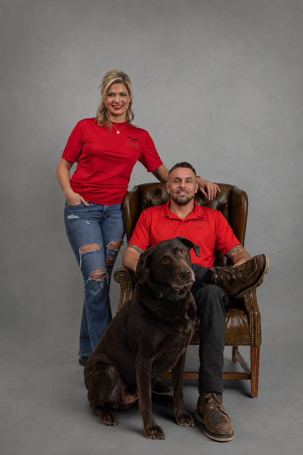 William Sosebee and Tash Lancaster with their dog